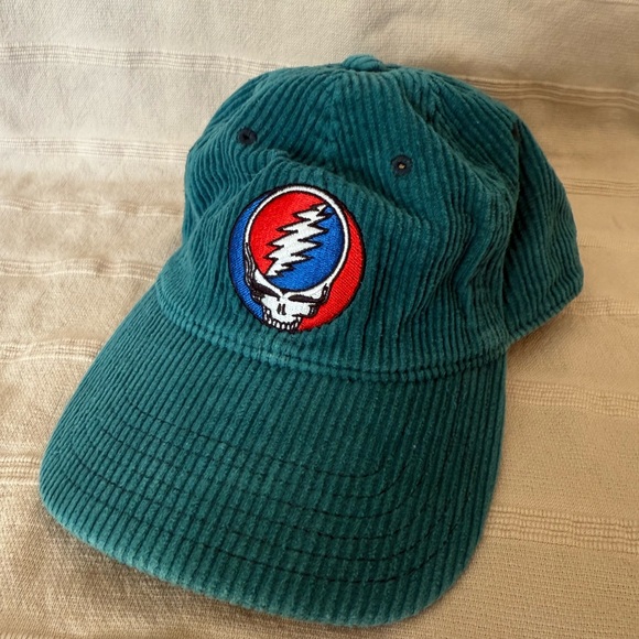 Grateful Dead Teal Hat with Iconic Skull Emblem - Picture 1 of 4